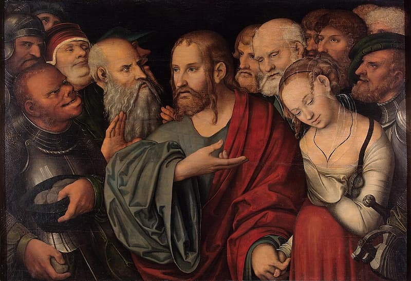 Cranach the Younger, Lucas - Christ and the adulteress