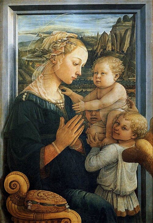 Fra Filippo Lippi - Madonna with the Child and two Angels -